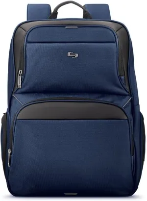 Solo New York Ambition Backpack – Stylish 17.3" Laptop Backpack with Tablet Pocket, Organizer Section, Padded Back & Straps – Perfect for Professionals & Travel (Navy)