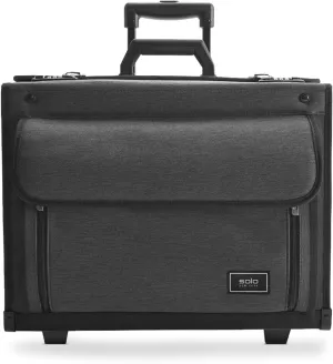 Solo New York Rolling Catalog Case with Wheels - Roller Laptop Bag, Wheeled Briefcase for Women & Men, Carry On Size for Travel, Litigation Bag for Lawyers, Fits 17.3" Computer- Classic, Recycled Gray