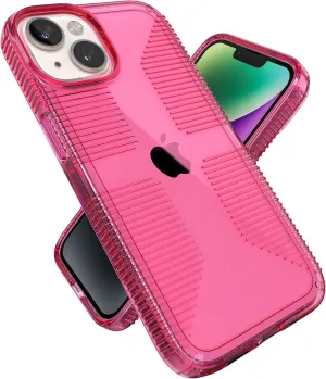 Speck Clear iPhone 14 & iPhone 13 Case - Drop Protection, Scratch Resistant & Anti-Yellowing Dual Layer Case for iPhone 14 & iPhone 13 Case for 6.1 inch Model - Dream Pink/Clear GemShell