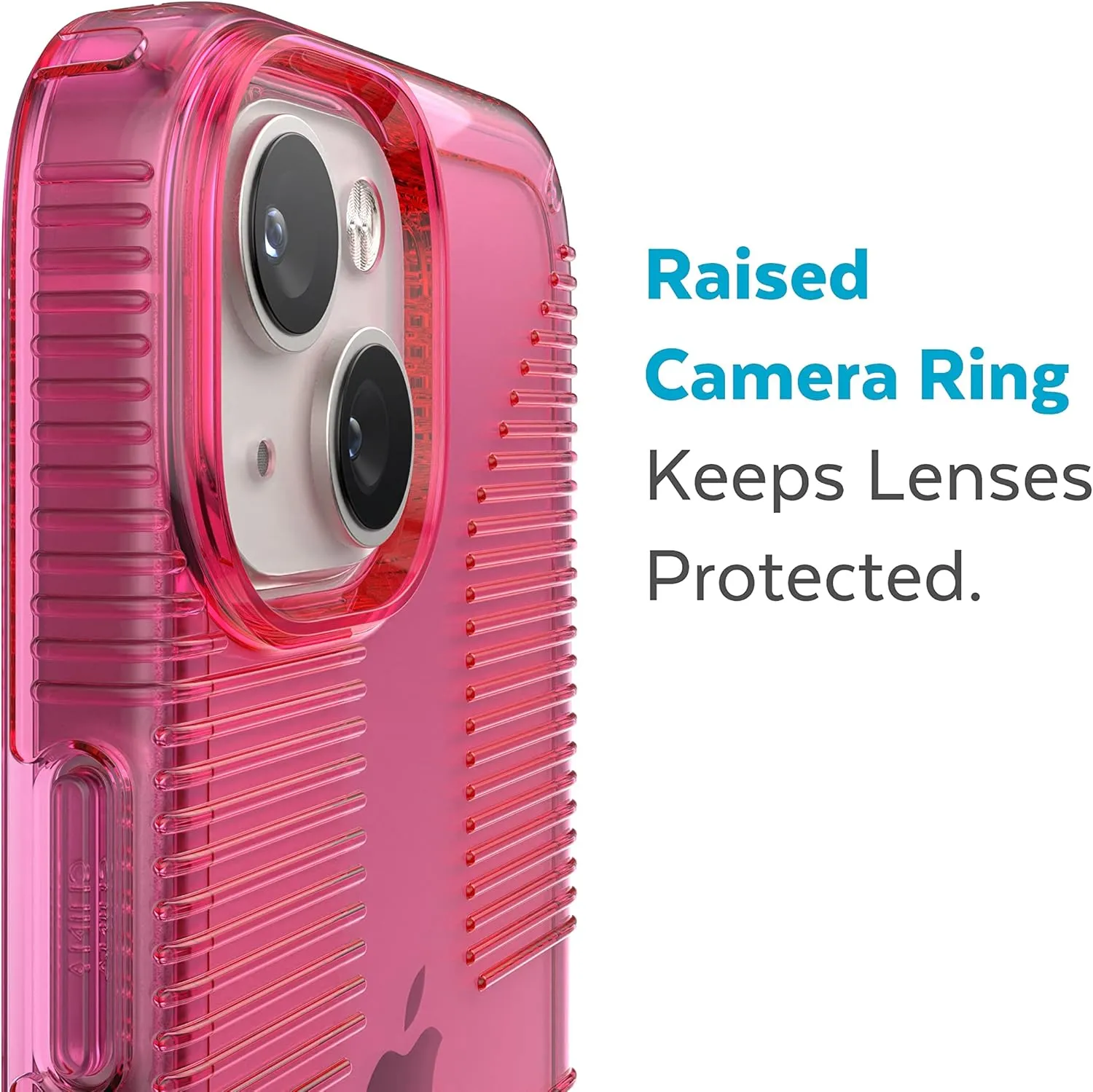Speck Clear iPhone 14 & iPhone 13 Case - Drop Protection, Scratch Resistant & Anti-Yellowing Dual Layer Case for iPhone 14 & iPhone 13 Case for 6.1 inch Model - Dream Pink/Clear GemShell