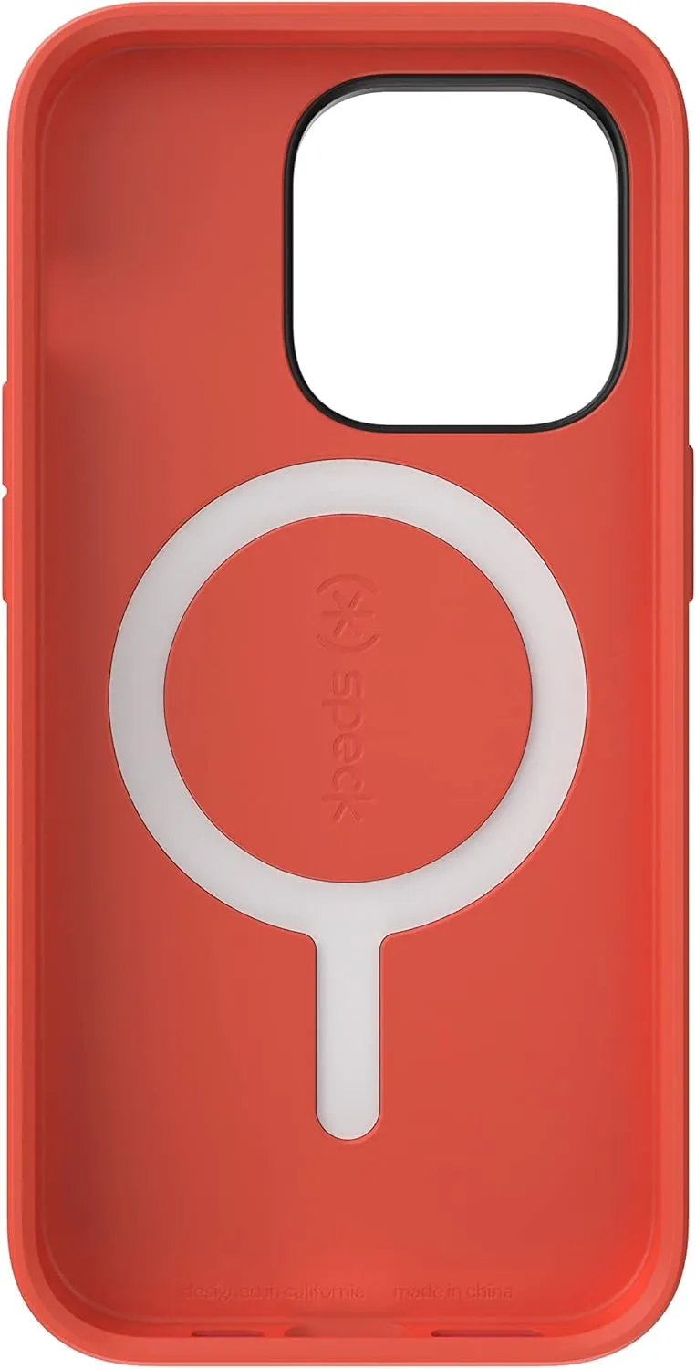 Speck for iPhone 14 Pro Case - Drop Protection, Scratch Resistant, Built for MagSafe Phone Case with Soft Touch Coating - 6.1" Model Case - Digital Pink, Energy Red Candyshell Pro