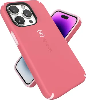 Speck IPhone 14 Pro Case - Built for MagSafe, Slim Phone Case with Drop Protection, Scratch Resistant - Soft Touch for 6.1 Inch Case IPhone 14 Pro - Sweet Coral, Light Coral CandyShell Pro