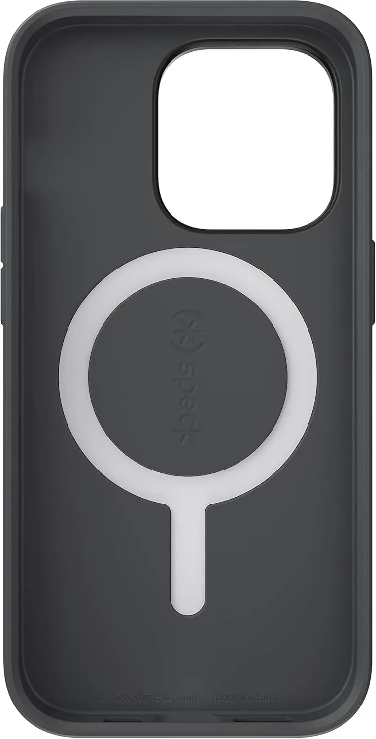 Speck iPhone 14 Pro Case - Built for MagSafe, Slim Phone Case with Drop Protection, Scratch Resistant - Soft Touch for 6.1 Inch iPhone 14 Pro Case - Dual Layer Case, Black, Slate Grey CandyShell Pro