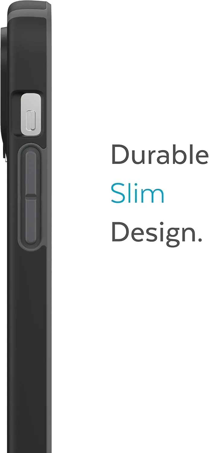 Speck iPhone 14 Pro Case - Slim, Drop Protection, Scratch Resistant, Soft Touch for 6.1 inch iPhone 14 Pro - Dual Layer, Black/Slate Grey CandyShell Pro
