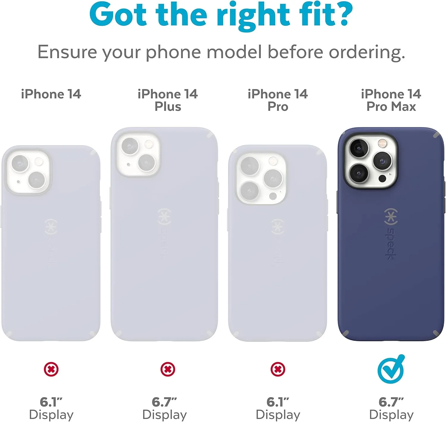 Speck iPhone 14 Pro Max Case - Slim Phone Case, Drop Protection, Scratch Resistant with Soft Touch for 6.7 inch iPhone14 Pro Max Case - Dual Layer Case, Cloudy Grey/Spring Purple CandyShell Pro