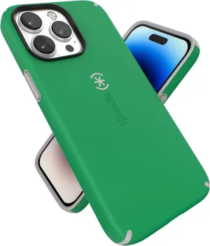 Speck iPhone 14 Pro Max Case - Slim Phone Case with Drop Protection, Scratch Resistant with Soft Touch for 6.7 inch iPhone14 Pro Max Case - Dual Layer Case, Renew Green/Sweater Grey CandyShell Pro