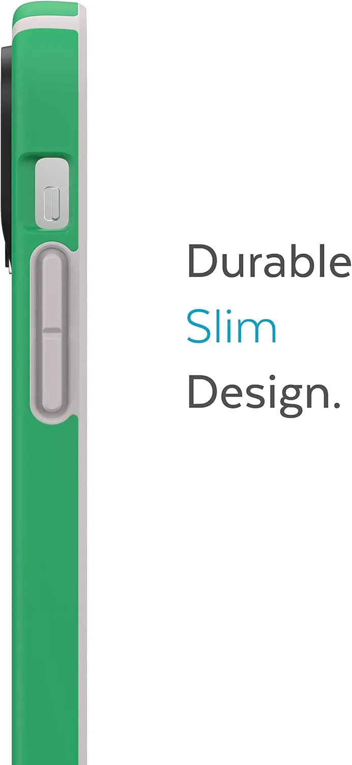 Speck iPhone 14 Pro Max Case - Slim Phone Case with Drop Protection, Scratch Resistant with Soft Touch for 6.7 inch iPhone14 Pro Max Case - Dual Layer Case, Renew Green/Sweater Grey CandyShell Pro