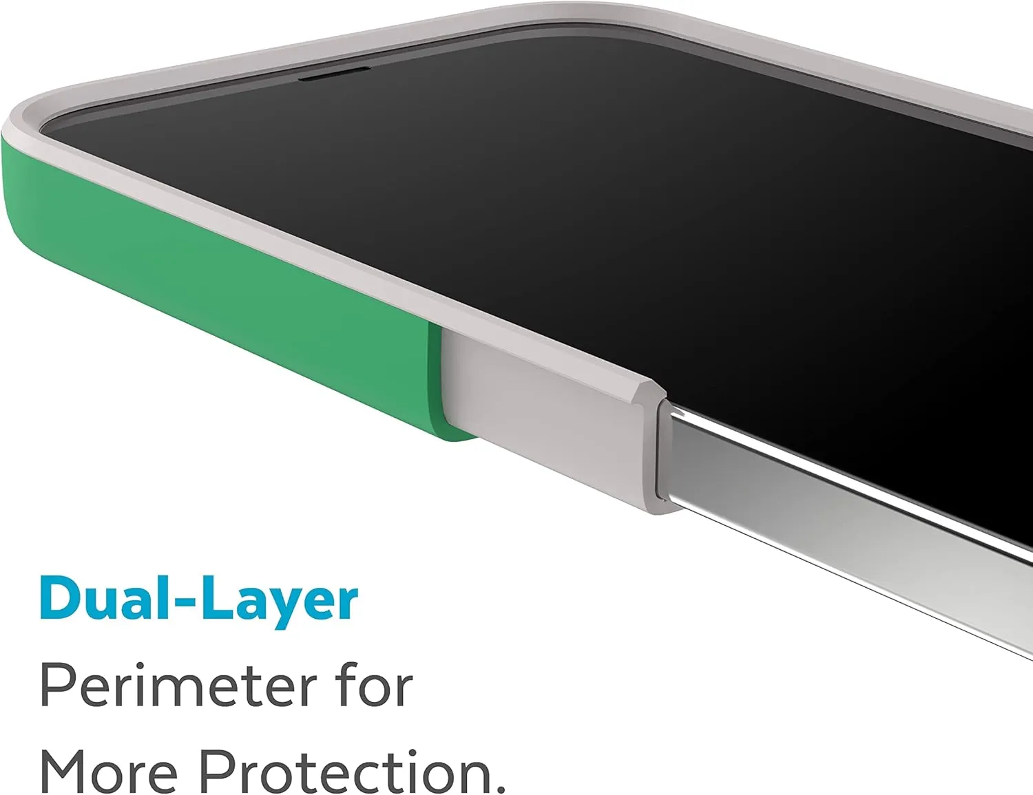 Speck iPhone 14 Pro Max Case - Slim Phone Case with Drop Protection, Scratch Resistant with Soft Touch for 6.7 inch iPhone14 Pro Max Case - Dual Layer Case, Renew Green/Sweater Grey CandyShell Pro