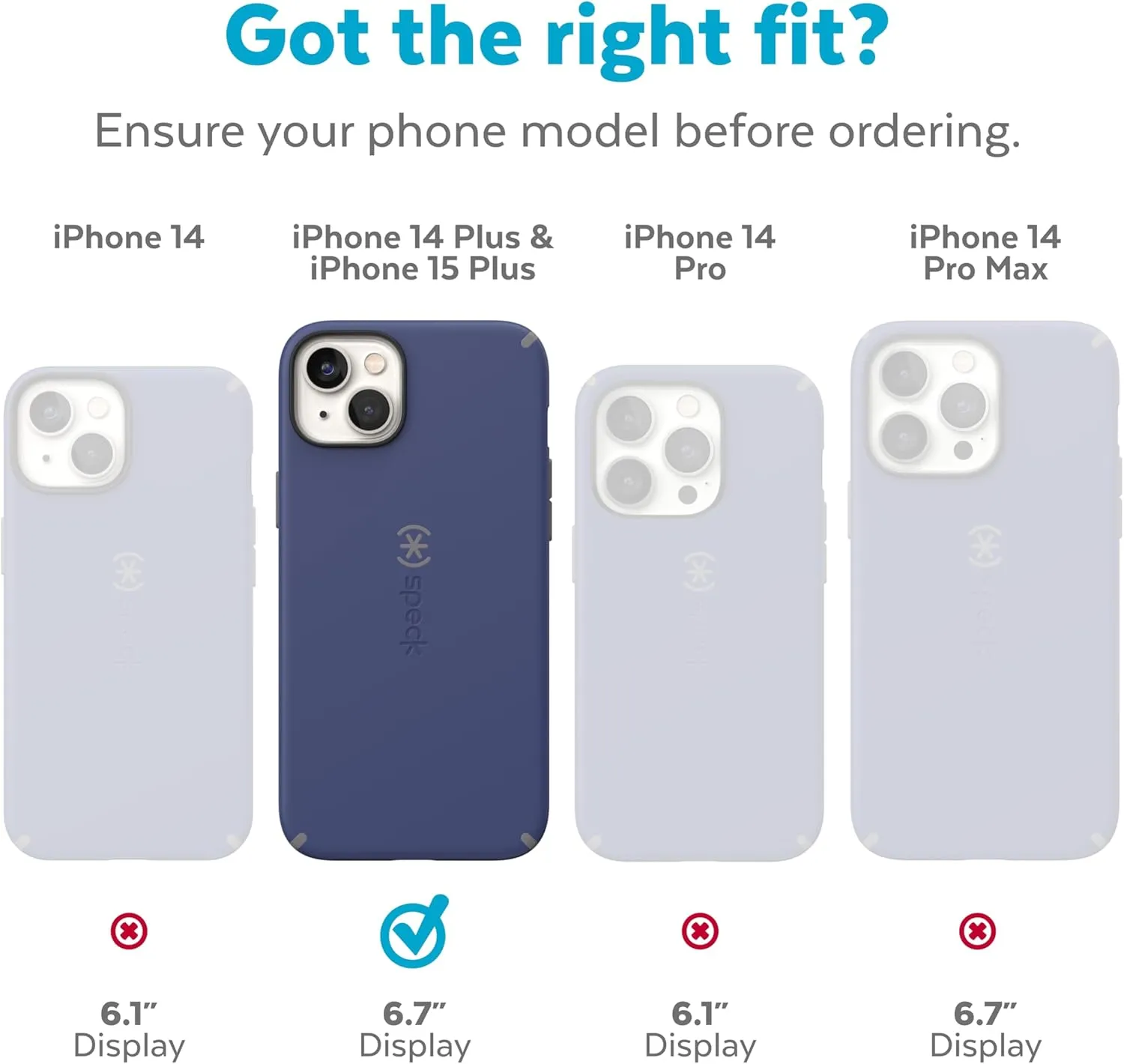 Speck iPhone 15 Plus & 14 Plus Case - Slim Phone Case with Drop Protection, Scratch Resistant with Soft Touch for 6.7 inch iPhones - Dual Layer Case, Renew Green/Sweater Grey Candyshell Pro