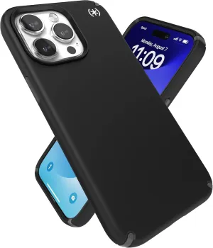 Speck iPhone 15 Pro Max Case - Built for MagSafe, Drop Protection - Scratch Resistant, Soft Touch, 6.7 Inch Phone Case - Presidio2 Pro Black/Slate Grey/White