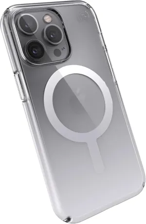 Speck Presidio Perfect-Clear Ombre iPhone 13 Pro Case - Built for MagSafe, Drop & Camera Protection - Scratch Resistant, 6.1 Inch Phone Case - Clear/Atmosphere Fade
