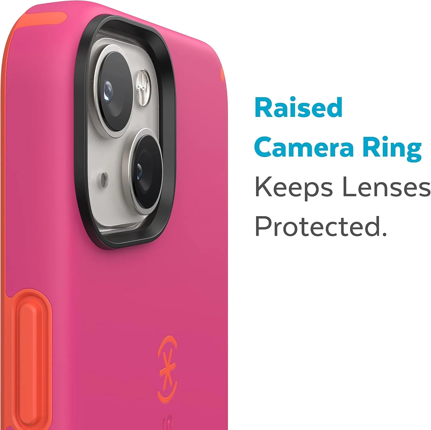 Speck Slim iPhone Case - Drop Protection, Scratch Resistant, Soft Touch for 6.1 inch iPhones - Dual Layer CandyShell Pro, Digital Pink/Energy Red