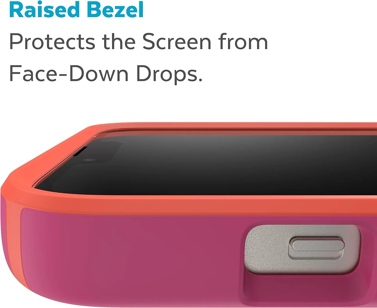 Speck Slim iPhone Case - Drop Protection, Scratch Resistant, Soft Touch for 6.1 inch iPhones - Dual Layer CandyShell Pro, Digital Pink/Energy Red