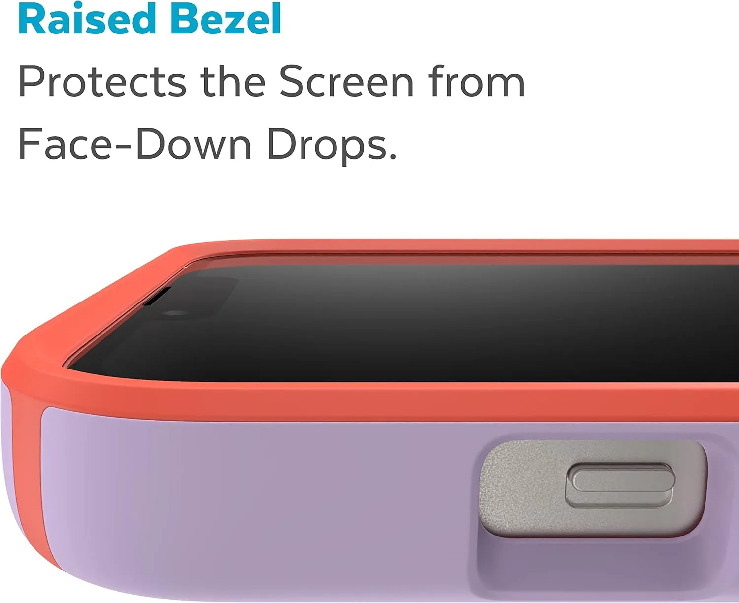 Speck Slim iPhone Case - Drop Protection, Scratch Resistant, Soft Touch for 6.1 inch iPhones - Dual Layer CandyShell Pro, Spring Purple/Energy Red