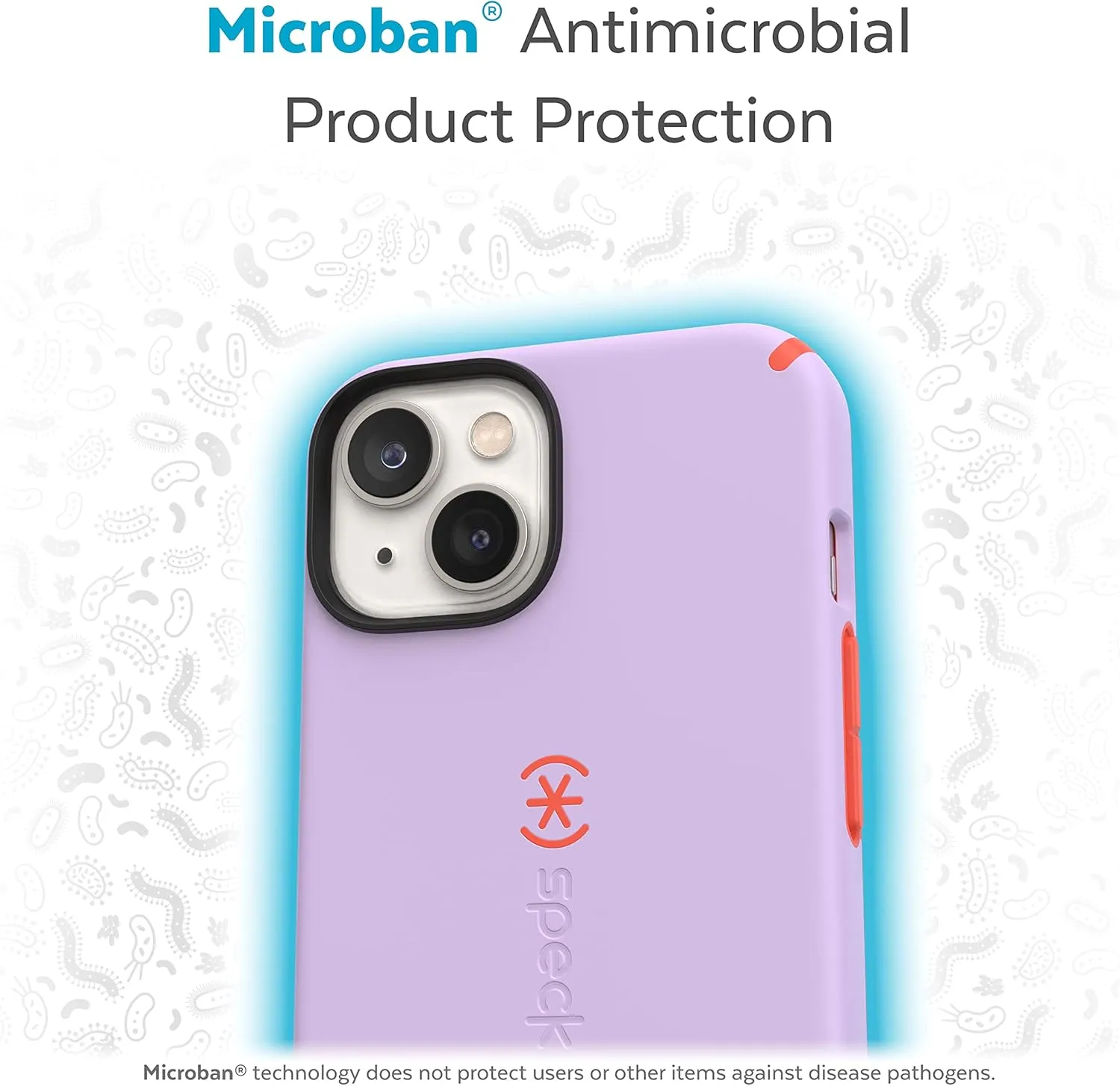 Speck Slim iPhone Case - Drop Protection, Scratch Resistant, Soft Touch for 6.1 inch iPhones - Dual Layer CandyShell Pro, Spring Purple/Energy Red