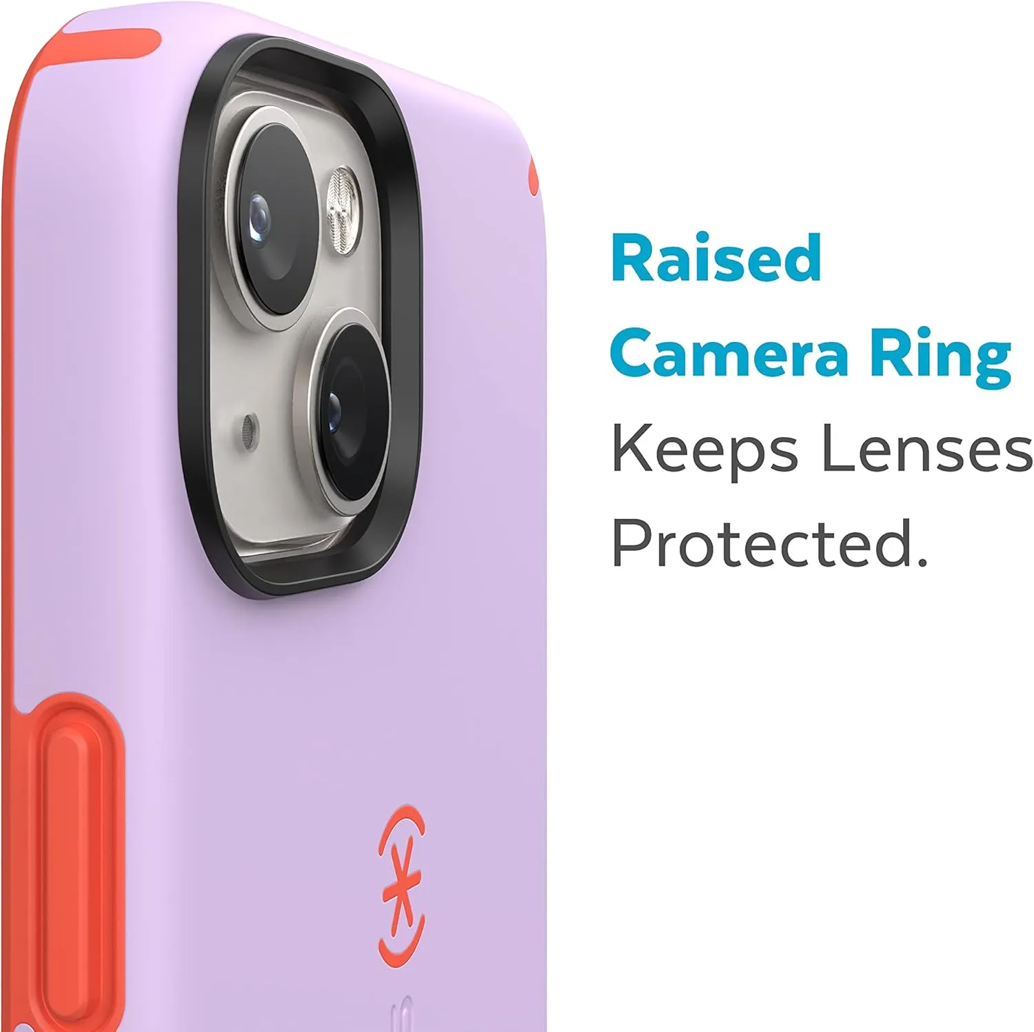 Speck Slim iPhone Case - Drop Protection, Scratch Resistant, Soft Touch for 6.1 inch iPhones - Dual Layer CandyShell Pro, Spring Purple/Energy Red