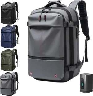 Spence Vac Backpack, Ezy Vac Backpack, Ezyvac Rucksack, Easyvacpack, Vacuum Bag with Anti Theft Lock (Gray with Pump)