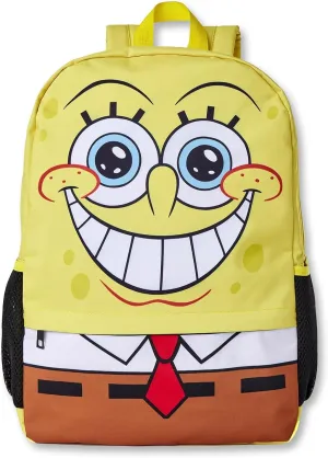 SpongeBob SquarePants Backpack Large Face Character Design Laptop Bag