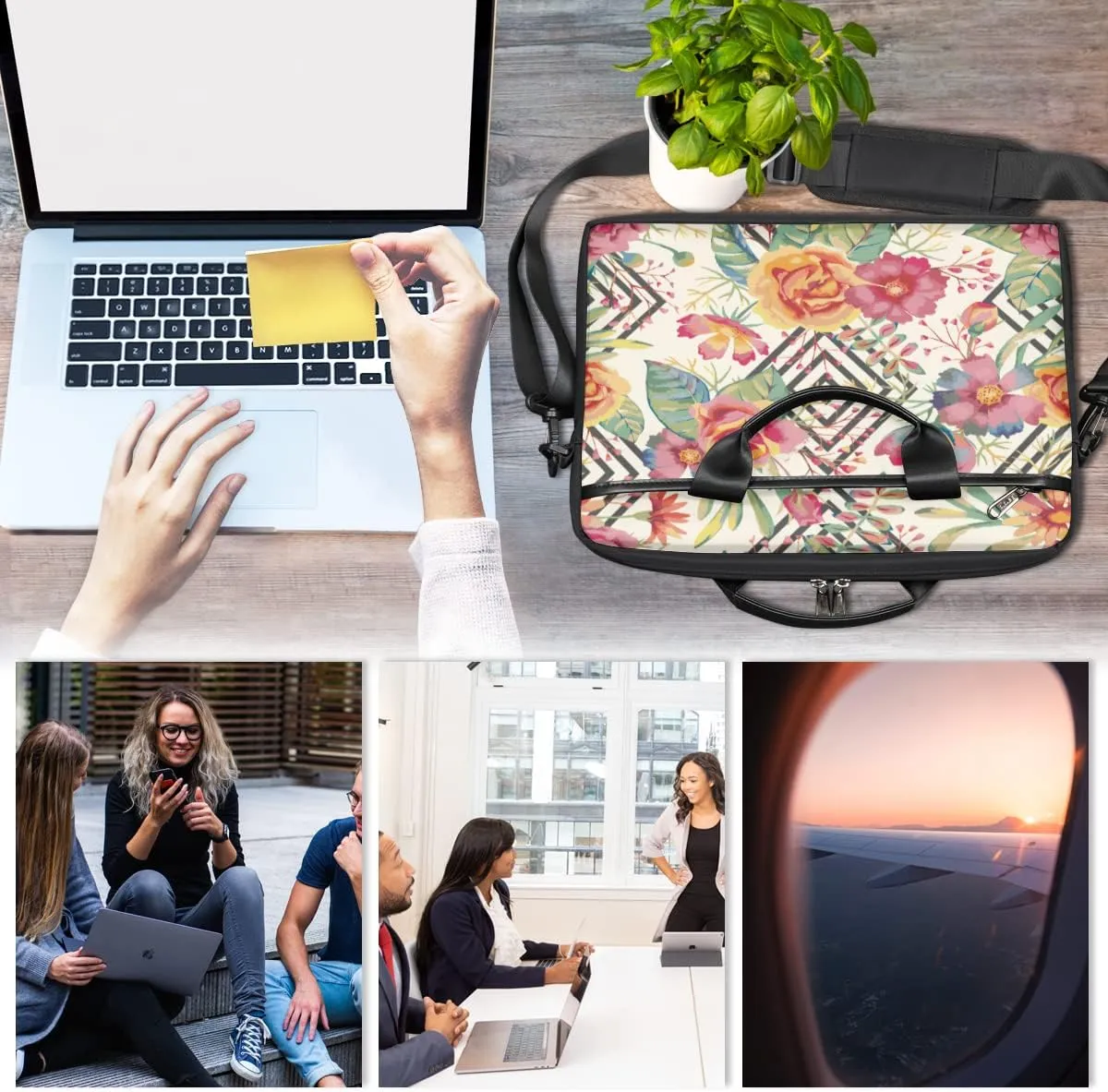 Sports Beach Volleyball Laptop Shoulder Messenger Bag Waterproof Laptop Briefcase with Handle and Padded Strap Case Sleeve