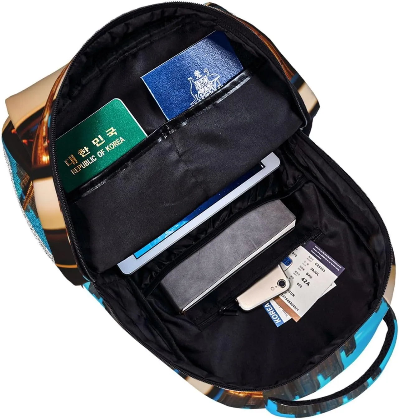 SSIMOO Chicago Reflected Leisure Lightweight Double-Shoulder Backpack,Simple Canvas, And Spacious Design