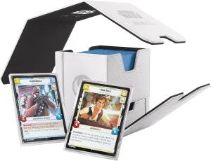 Star Wars Unlimited Twin Suns Deck POD - Premium Deck Box with UV-Protected Card Cases, Holds 100 Double-Sleeved Cards, Designed for The Star Wars Unlimited TCG, White/Black Color, Made by Gamegenic