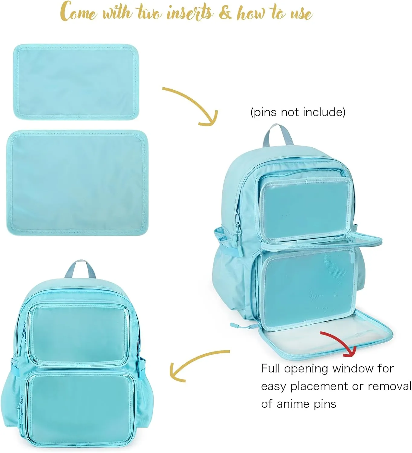 STEAMEDBUN Ita Bag Backpack with insert Pin Display Backpack for School Anime Cosplay