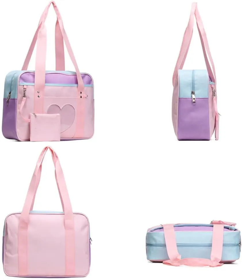 STEAMEDBUN Kawaii Ita Bag Japanese School Bag Cute Tote Bag Large Shoulder Anime Heart Purse