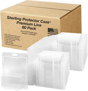 Sterling Protector Case Model 17403 Premium Line 60 Pack for Hot Wheels Premium Diecast, Fits Card Size 6.5 x 5.25 inches Durable Acid-Free Clear Storage Clamshell