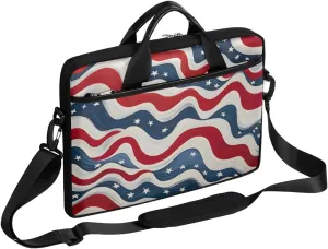 Stripes Flag Stars 15 Inch Laptop Bag Laptop Shoulder Bag Computer Cases for Laptops or Tablets