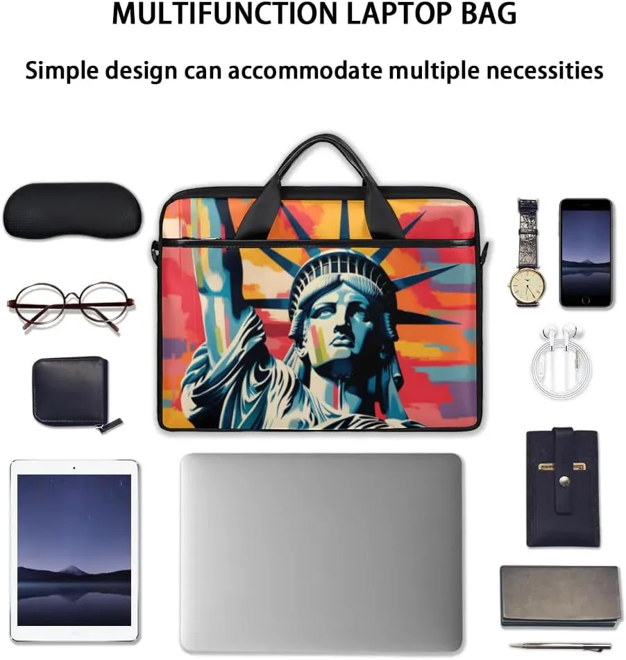 Stripes Flag Stars 15 Inch Laptop Bag Laptop Shoulder Bag Computer Cases for Laptops or Tablets