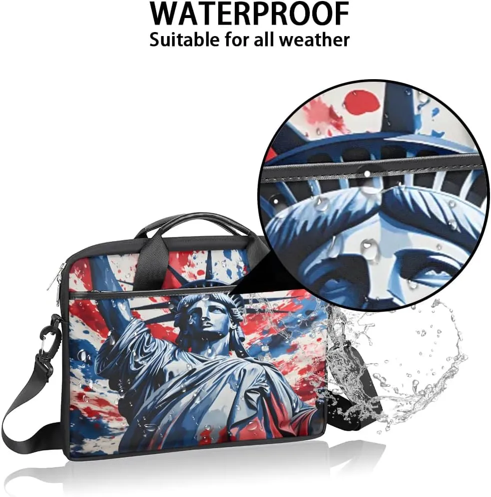 Stripes Flag Stars 15 Inch Laptop Bag Laptop Shoulder Bag Computer Cases for Laptops or Tablets