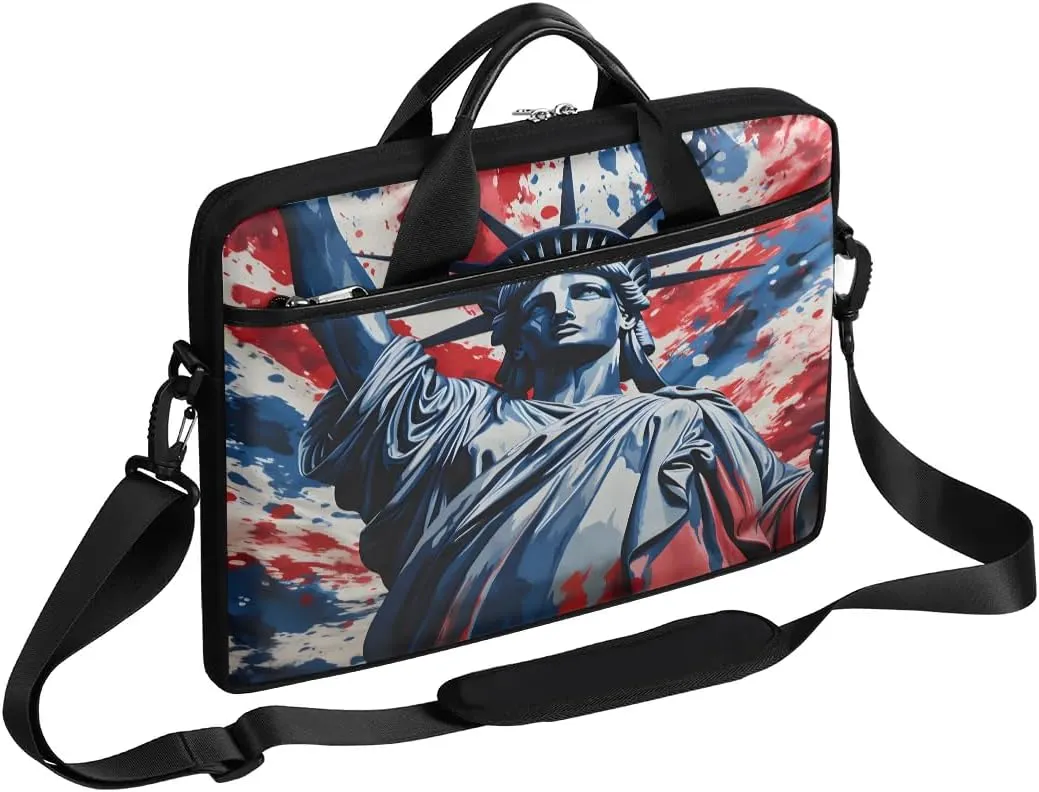 Stripes Flag Stars 15 Inch Laptop Bag Laptop Shoulder Bag Computer Cases for Laptops or Tablets