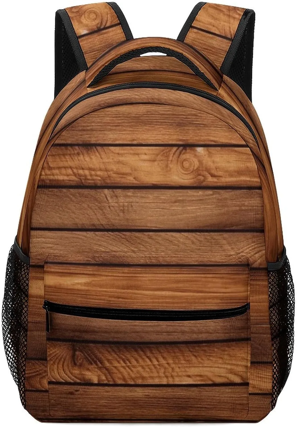 Stylish Backpack, Brown Wooden Print Durable Backpack Travel Backpack Hiking Backpack Ergonomic Backpack Comfortable Backpack, Style