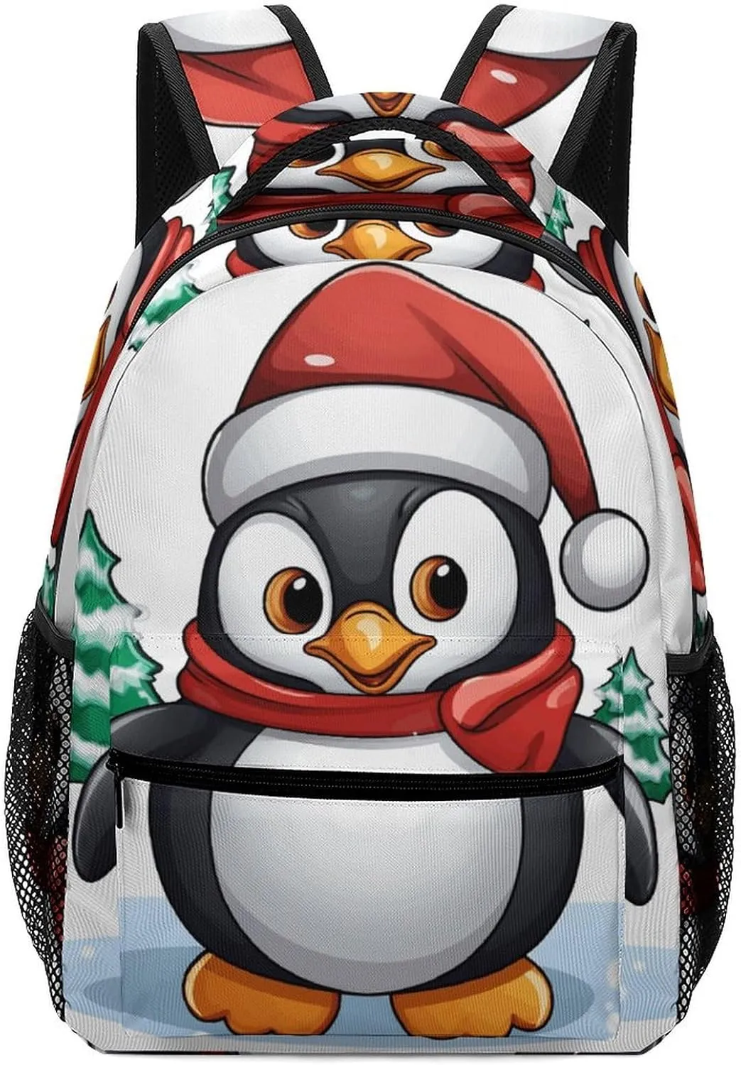 Stylish Backpack, Christmas Penguin Print Durable Backpack Travel Backpack Hiking Backpack Ergonomic Backpack Comfortable Backpack