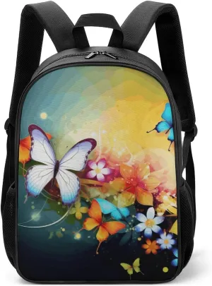 Stylish Backpack, Colorful with Butterfly Print Durable Backpack Travel Backpack Hiking Backpack Ergonomic Backpack Comfortable Backpack