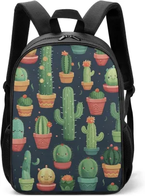 Stylish Backpack, Cute Cactus Seamless Illustration Print Durable Backpack Travel Backpack Hiking Backpack Ergonomic Backpack Comfortable Backpack