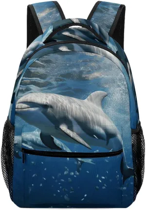 Stylish Backpack, Cute Dolphins Print Durable Backpack Travel Backpack Hiking Backpack Ergonomic Backpack Comfortable Backpack, Style