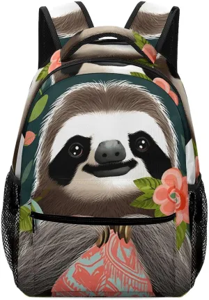 Stylish Backpack, Cute Sloth Print Durable Backpack Travel Backpack Hiking Backpack Ergonomic Backpack Comfortable Backpack