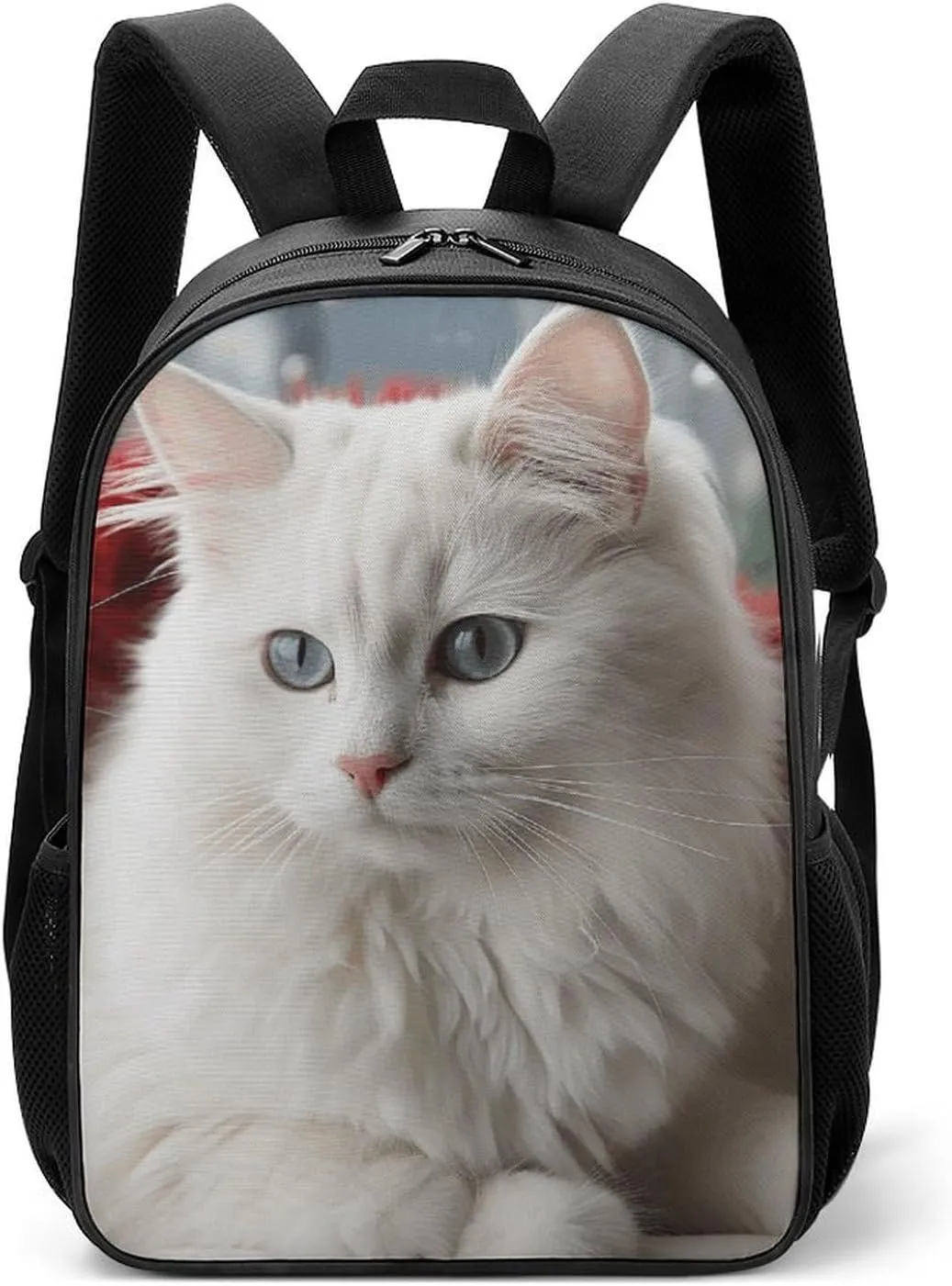 Stylish Backpack, Cute White Cat Print Durable Backpack Travel Backpack Hiking Backpack Ergonomic Backpack Comfortable Backpack