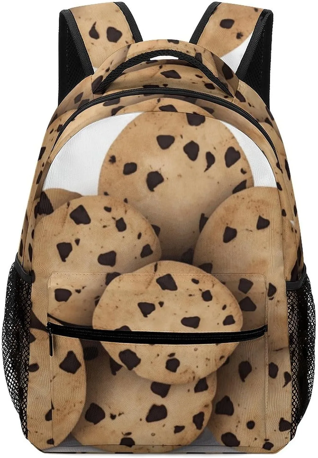 Stylish Backpack, Food Chocolate Chip Biscuits Print Durable Backpack Travel Backpack Hiking Backpack Ergonomic Backpack Comfortable Backpack, Style