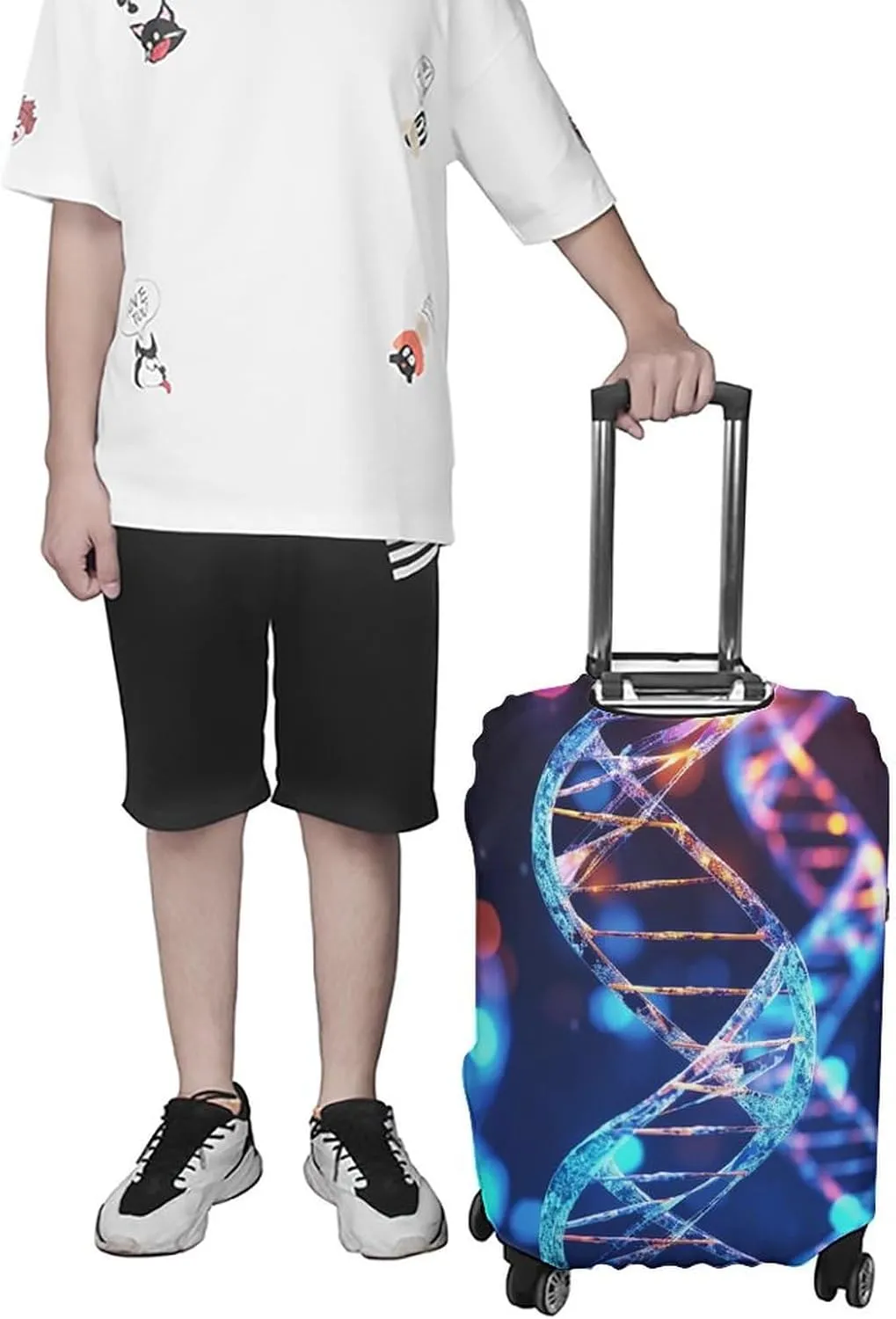 Suitcase Covers for Luggage DNA Genetic Helix Fashion Luggage Cover Washable Protector Waterproof Suitcase Cover Anti-scratch Travel Suitcases Covers Case for 19-32 Inch Luggages M