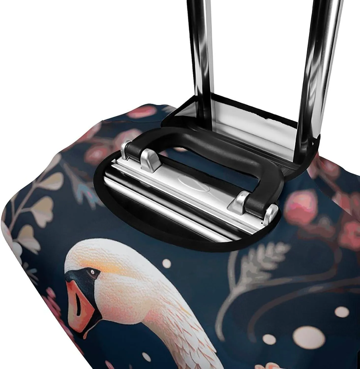 Suitcase Covers for Luggage Floral Swan Fashion Luggage Cover Washable Protector Waterproof Suitcase Cover Anti-scratch Travel Suitcases Covers Case for 19-32 Inch Luggages L