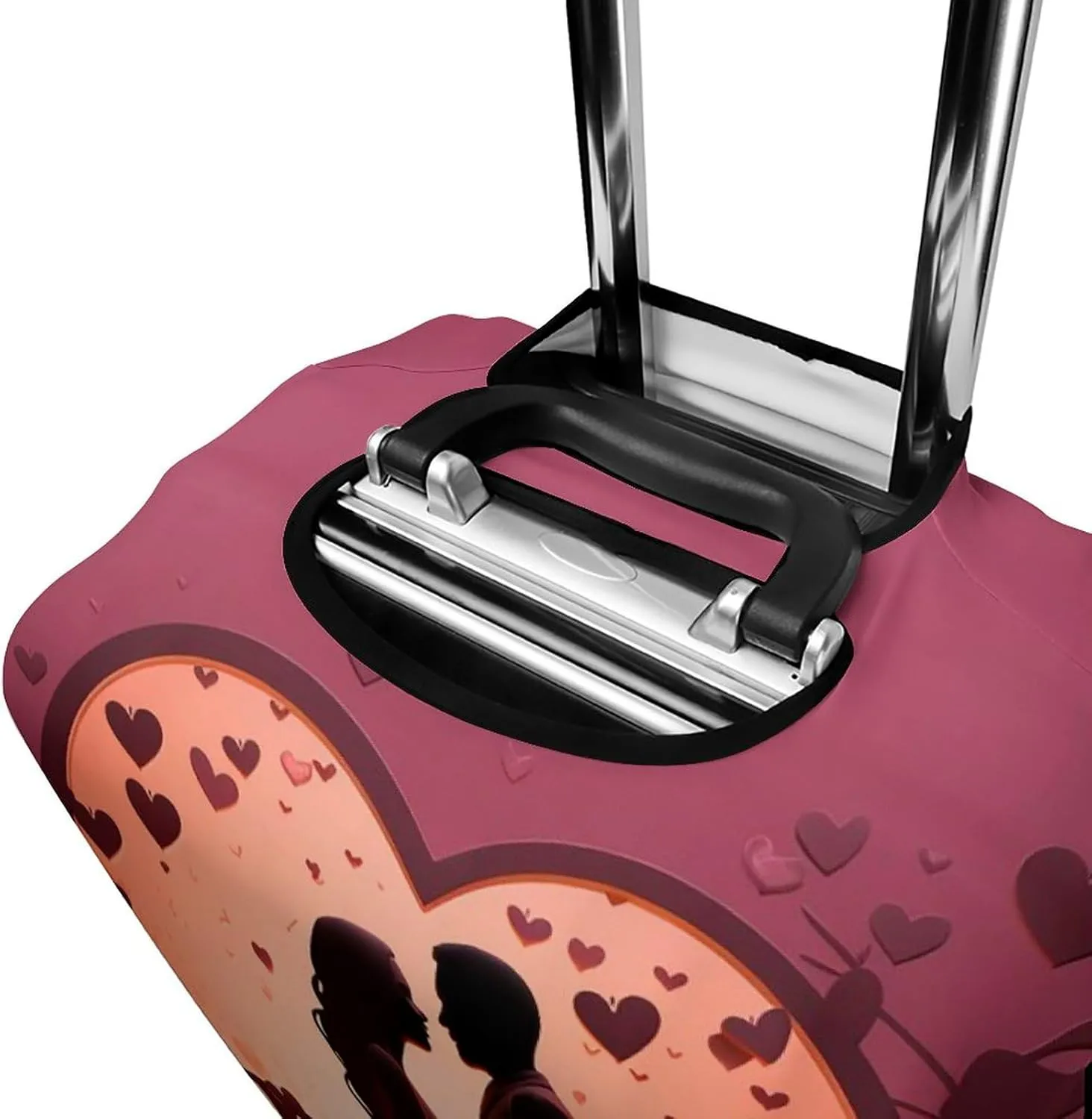 Suitcase Covers for Luggage Kissing Silhouette Fashion Luggage Cover Washable Protector Waterproof Suitcase Cover Anti-scratch Travel Suitcases Covers Case for 19-32 Inch Luggages M