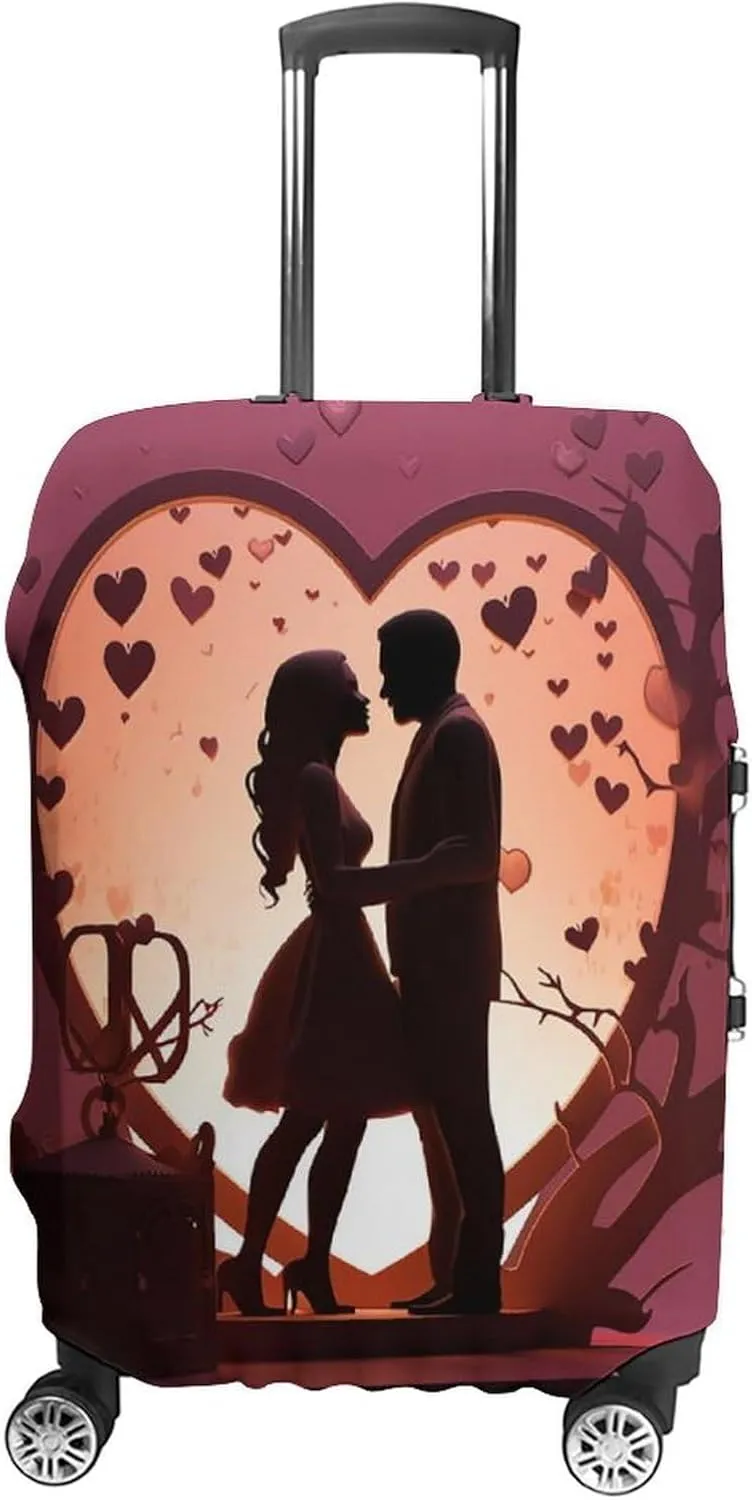 Suitcase Covers for Luggage Kissing Silhouette Fashion Luggage Cover Washable Protector Waterproof Suitcase Cover Anti-scratch Travel Suitcases Covers Case for 19-32 Inch Luggages M
