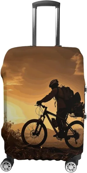 Suitcase Covers for Luggage Mountain Bike in The Evening Fashion Luggage Cover Washable Protector Waterproof Suitcase Cover Anti-scratch Travel Suitcases Covers Case for 19-32 Inch Luggages L