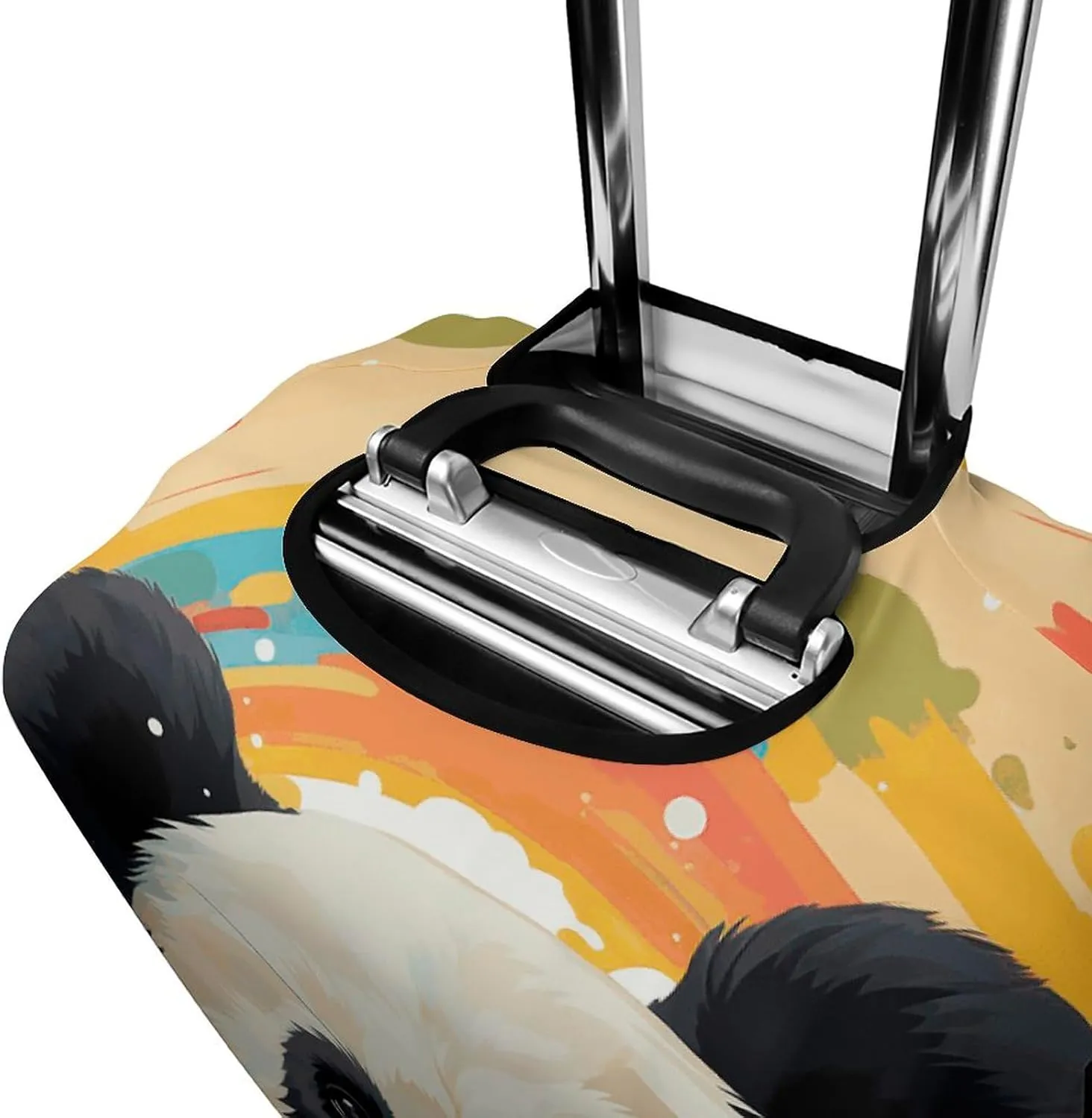 Suitcase Covers for Luggage Rainbow Cartoon Panda Fashion Luggage Cover Washable Protector Waterproof Suitcase Cover Anti-scratch Travel Suitcases Covers Case for 19-32 Inch Luggages M