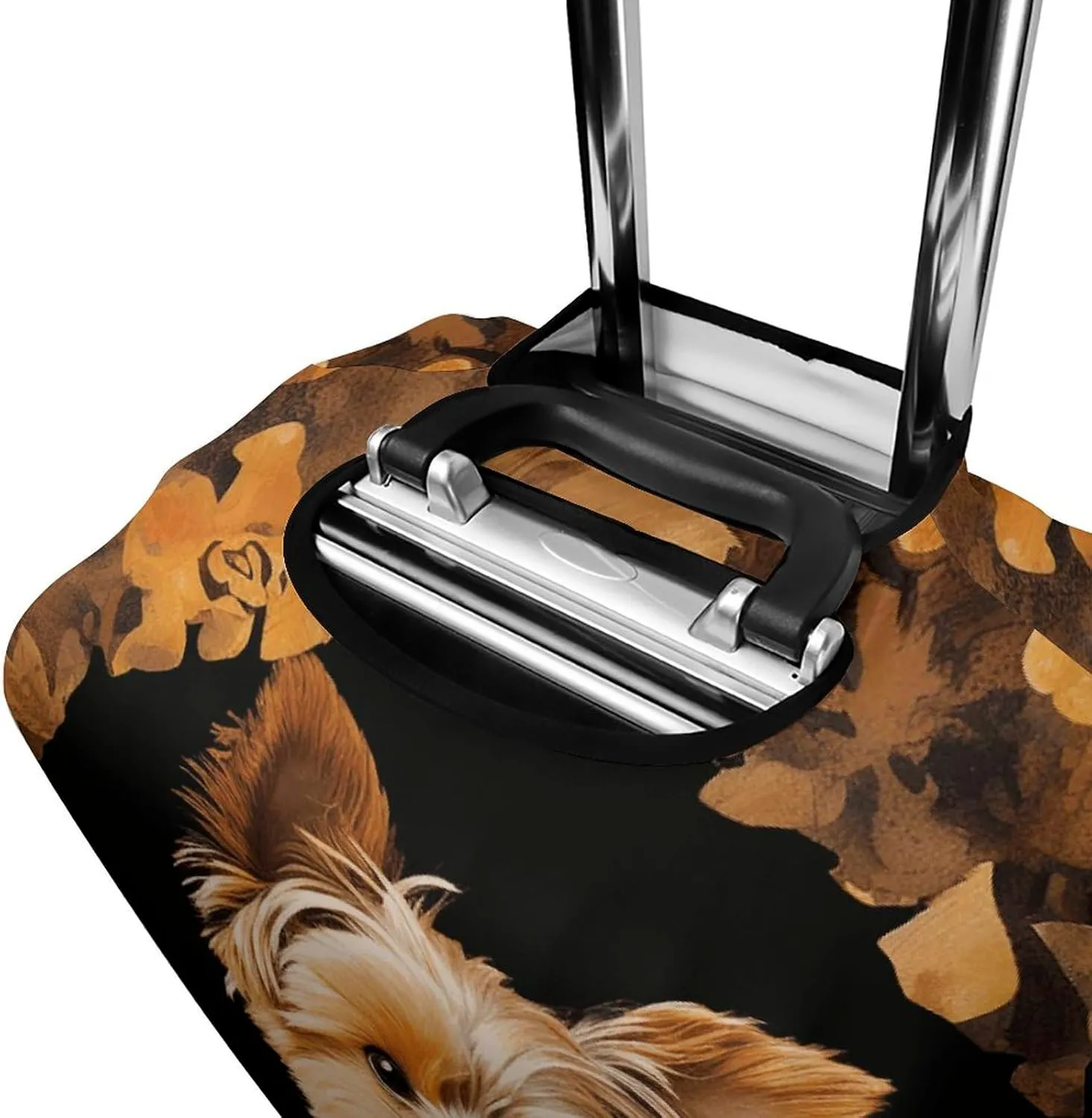 Suitcase Covers for Luggage Yorkshire Terrier in The Cave Fashion Luggage Cover Washable Protector Waterproof Suitcase Cover Anti-scratch Travel Suitcases Covers Case for 19-32 Inch Luggages M