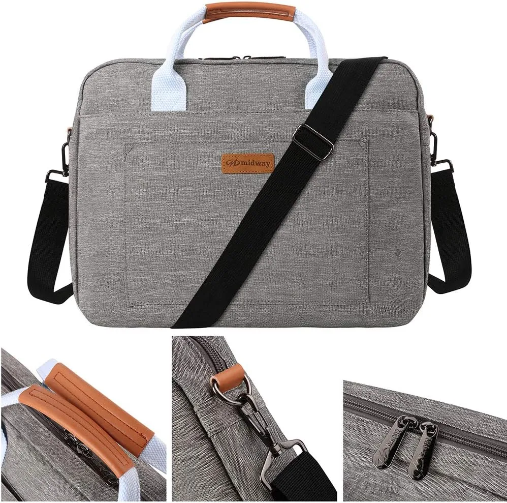 Sumac 15 inch Laptop Chromebook Shoulder Bag Water Resistant Case, Well Padded for 15" MacBooks, HP, Dell, Lenovo Laptops