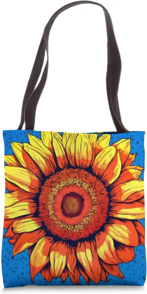 Sunlit Heritage, Pop Art Sunflower themed Tote Bag