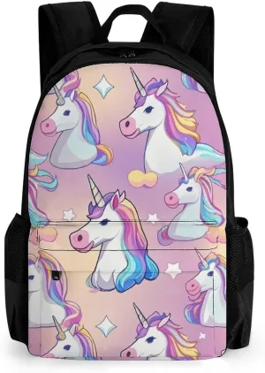 Supdreamc Fantasy Unicorn Art Rucksacks Lightweight Multipurpose Anti-Theft Shoulder Bag Big Capacity Traveling & Camping Backpack With Side Pockets